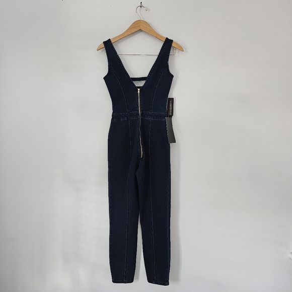 NWT Bebe Denim Jumpsuit - Picture 2 of 8